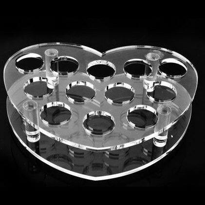 12头心形亚克力杯架透明心形子弹杯架酒店酒吧用品实用酒具鸡尾酒