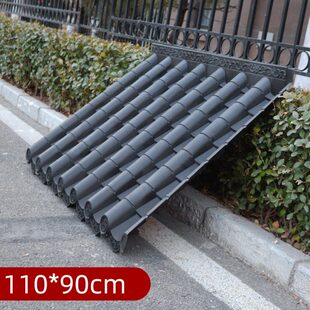 加厚110*90cm一体大板中式塑料瓦防水房檐装饰仿小青瓦雨棚仿古瓦