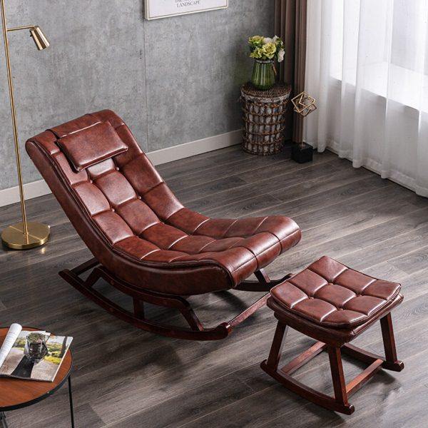 实木摇椅单人休闲躺椅子家用躺卧懒人沙发午休阳台客厅卧室摇摇椅