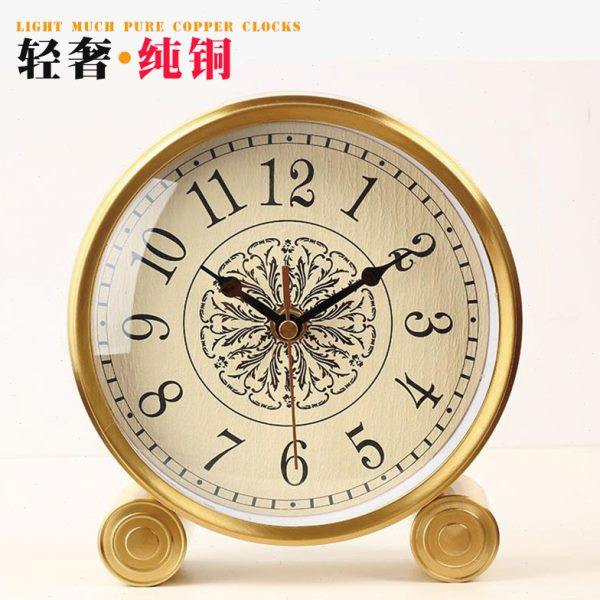 Masefiel纯铜台式钟表客厅时钟摆件钟北欧欧式表轻奢创意座钟,家居饰品,立钟/落地钟,淘宝优惠券,粉丝福利购,淘宝优惠卷