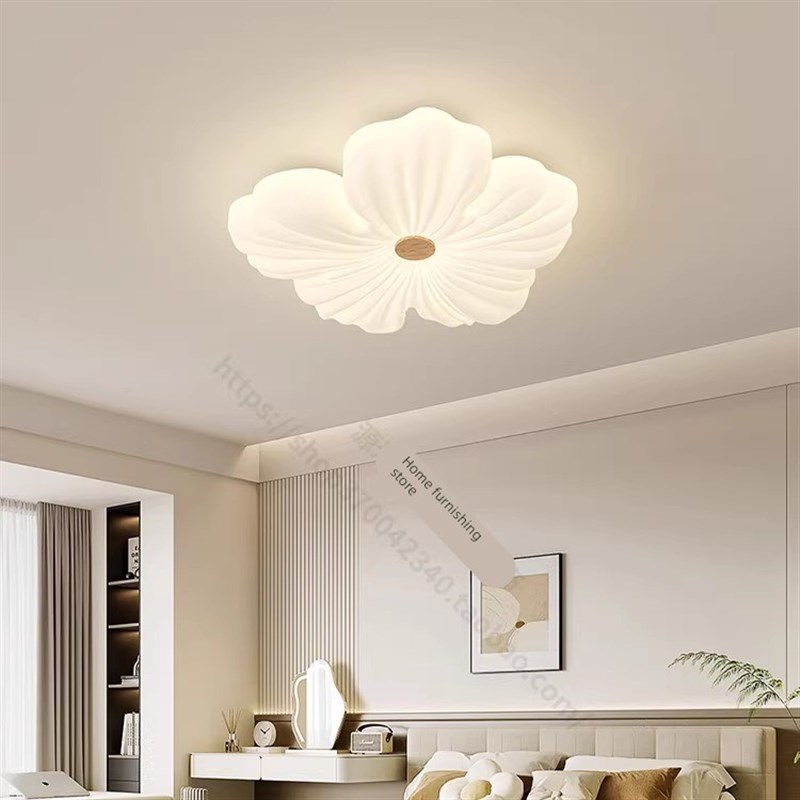 花瓣吸顶灯客厅主灯奶油风温馨浪漫主卧室灯花朵R灯全屋灯具套餐