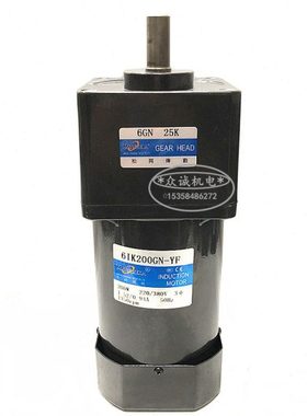 200W交流 380V 松冈传动 6IK200GN-YF 三相电机/齿轮减速 6GN-25K