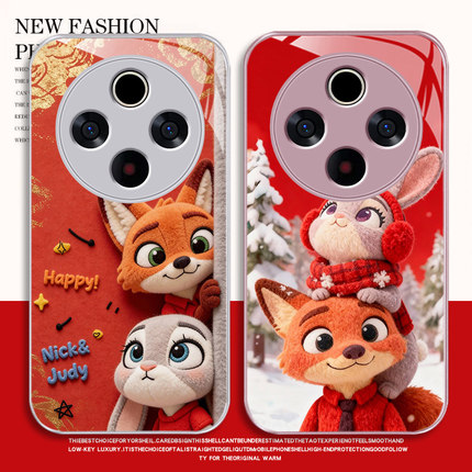 适用尼克朱迪vivoy500手机壳男卡通Y500新款动漫高级感玻璃vivi高级感保护套镜头全包防摔硅胶viv0情侣外壳