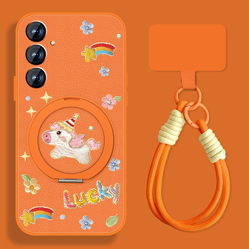 适用吉祥小马三星s24手机壳女可爱Galaxy s24ultra新款新年s24挂绳s8小羊皮Samsung保护套s9全包防摔磁吸,3C数码配件,手机保护套/壳,淘宝优惠券,粉丝福利购,淘宝优惠卷