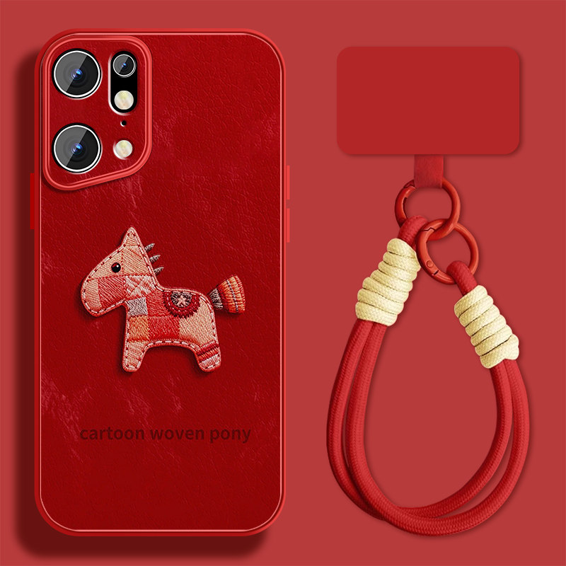 适用福气小马oppofindx5手机壳女可爱Findx5pro新款新年findx3本命年小羊皮0pp0保护套全包防摔挂绳外壳,3C数码配件,手机保护套/壳,淘宝优惠券,粉丝福利购,淘宝优惠卷