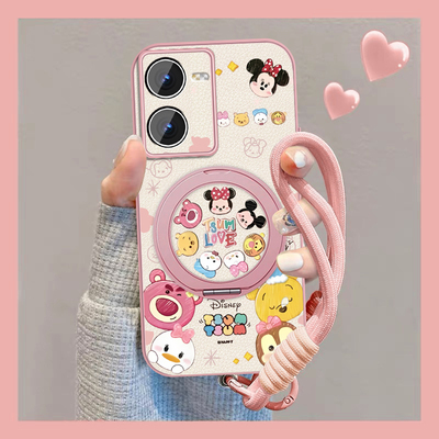 动物派对适用qooz8手机壳卡通iqooz8x女新款可爱爱酷磁吸支架vivoiq00z8小羊皮保护套全包防摔viv0挂绳外壳