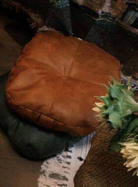 地小岛之森基础款皮人质蒲团垫子上飘坐窗榻榻F99M8MSM米懒坐墩