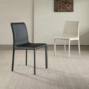 椅餐家用靠背椅轻奢马商鞍皮现代简约厅椅餐111子书桌椅酒店用餐