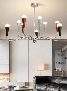 豪斯客厅16764吊灯法式中古彩色巴胺大包厅灯创意简约孟多菲斯餐