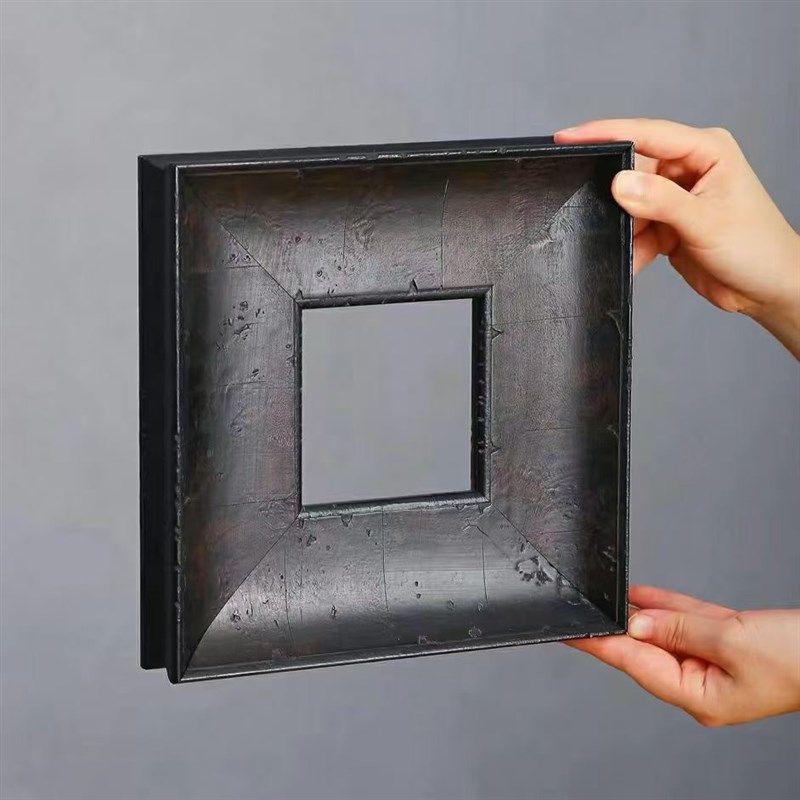 炭河古迹全实木宽边8.8厘米油画框外框装裱油画唐卡国画照片挂墙