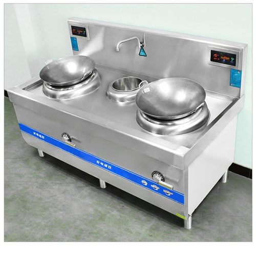 双头单尾电灶双眼商用电磁炒灶饭店猛火炉灶15KW智能爆炒电炒菜锅