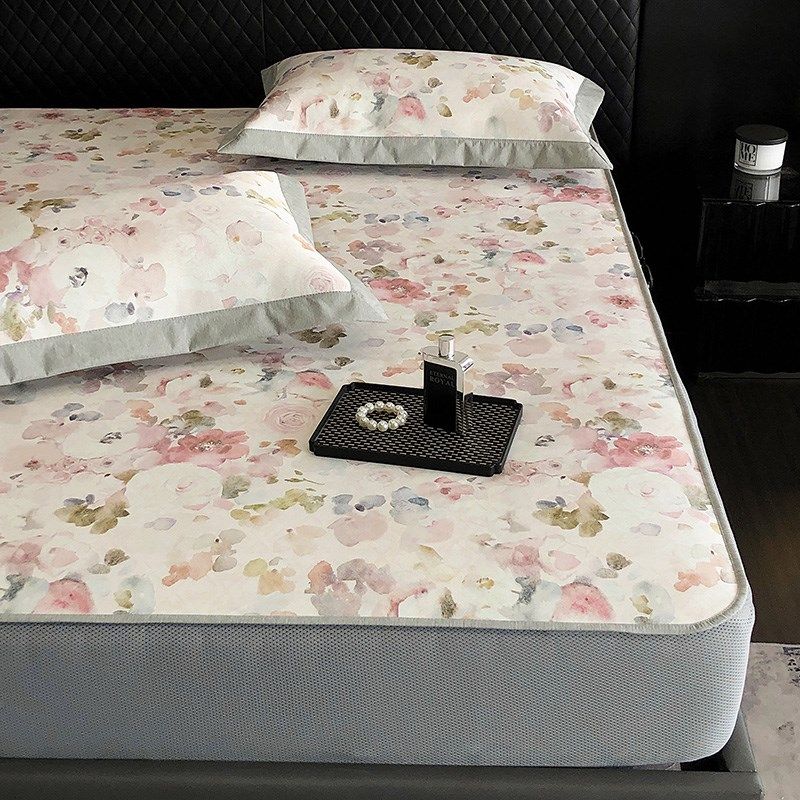 夏季新款冰丝凉席可水洗可折叠席子家用床笠三件套透气软席子1.8,床上用品,冰丝席,淘宝优惠券,粉丝福利购,淘宝优惠卷