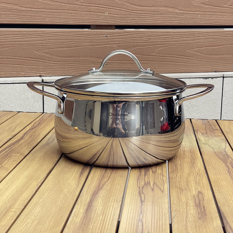 出口单蒸锅家用304不锈钢煮锅多功能小蒸笼汤锅蒸煮一体两用炖锅
