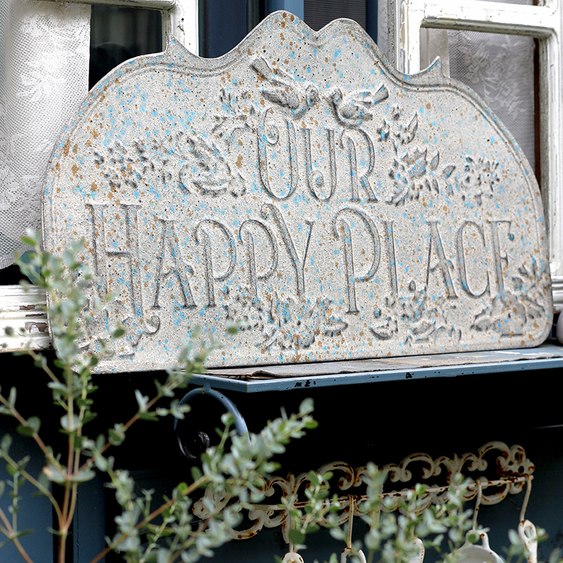 复古铁艺装饰门牌花园挂牌吊牌家居门口指示标志欢迎牌挂件壁饰