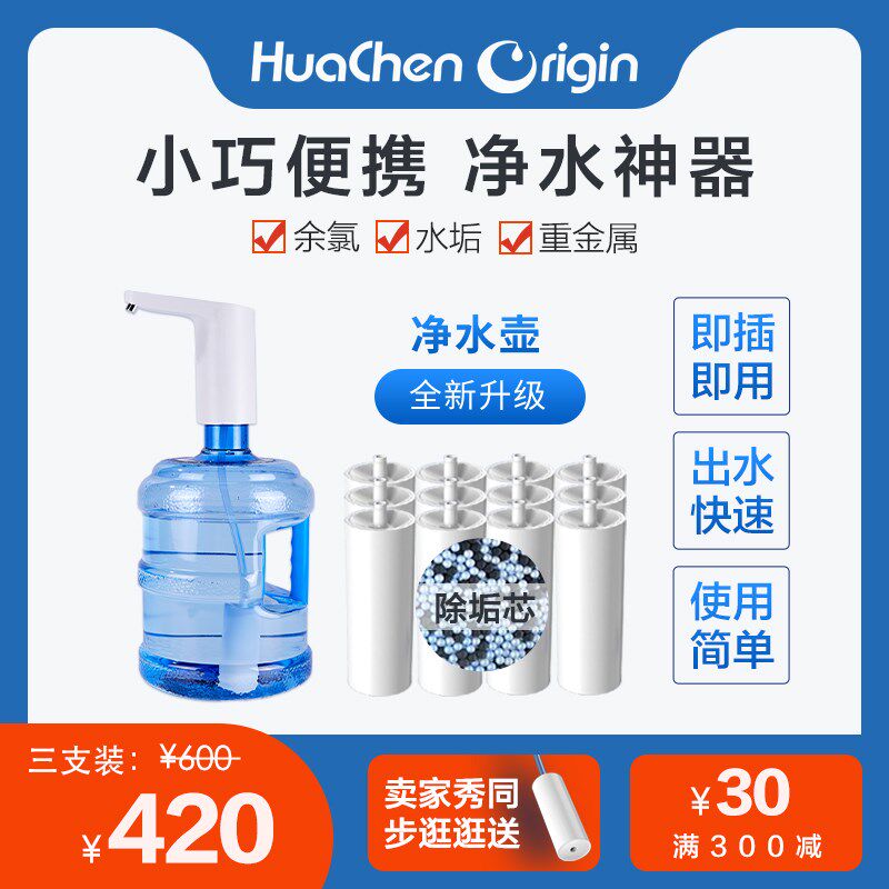 华辰本源自来水山泉水抽水过滤器树脂活性炭复合滤芯除垢款12支装