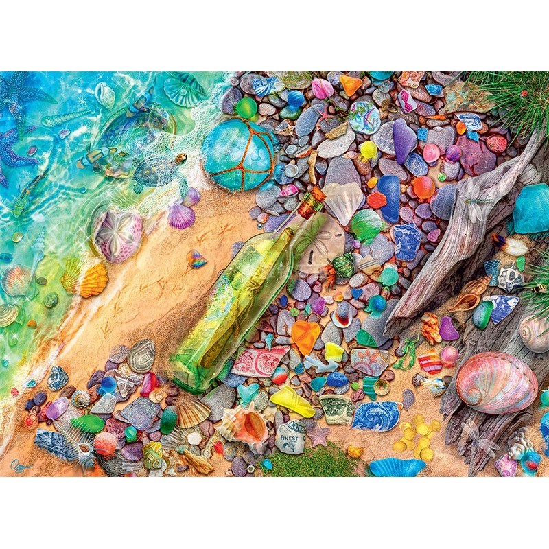 DIY方钻满钻钻石画砖石绣海边五彩石许愿瓶贴钻点钻十字绣带钻