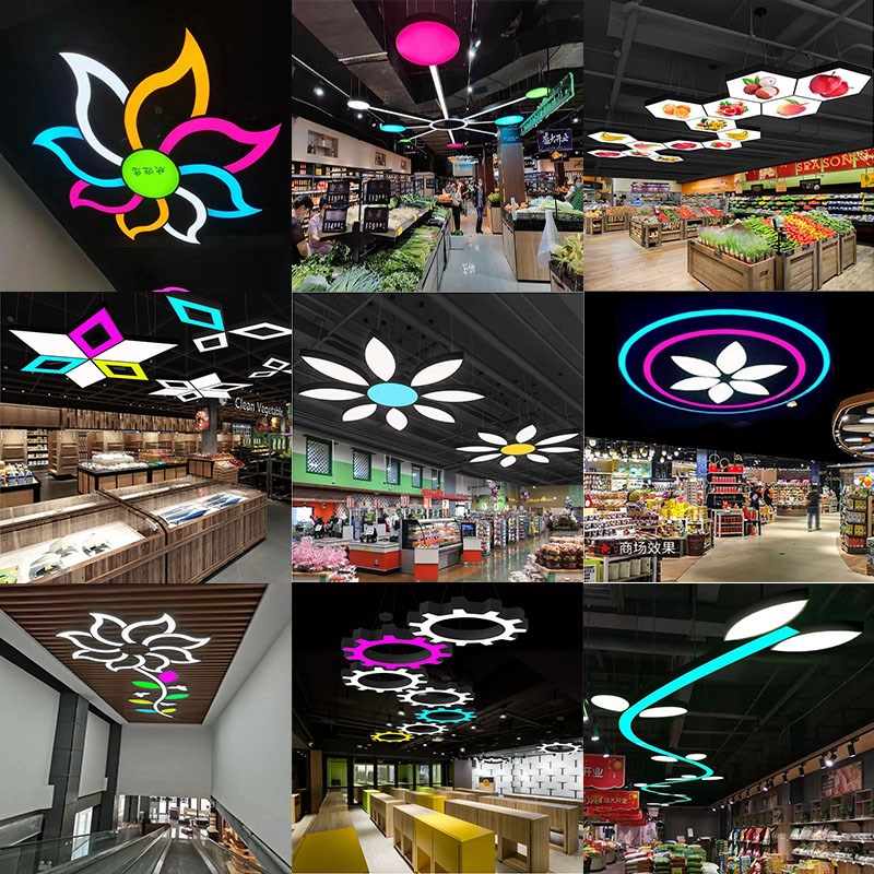 超市造型灯水果店生鲜零食店铺商场大厅办公室VR台球室游乐场吊灯