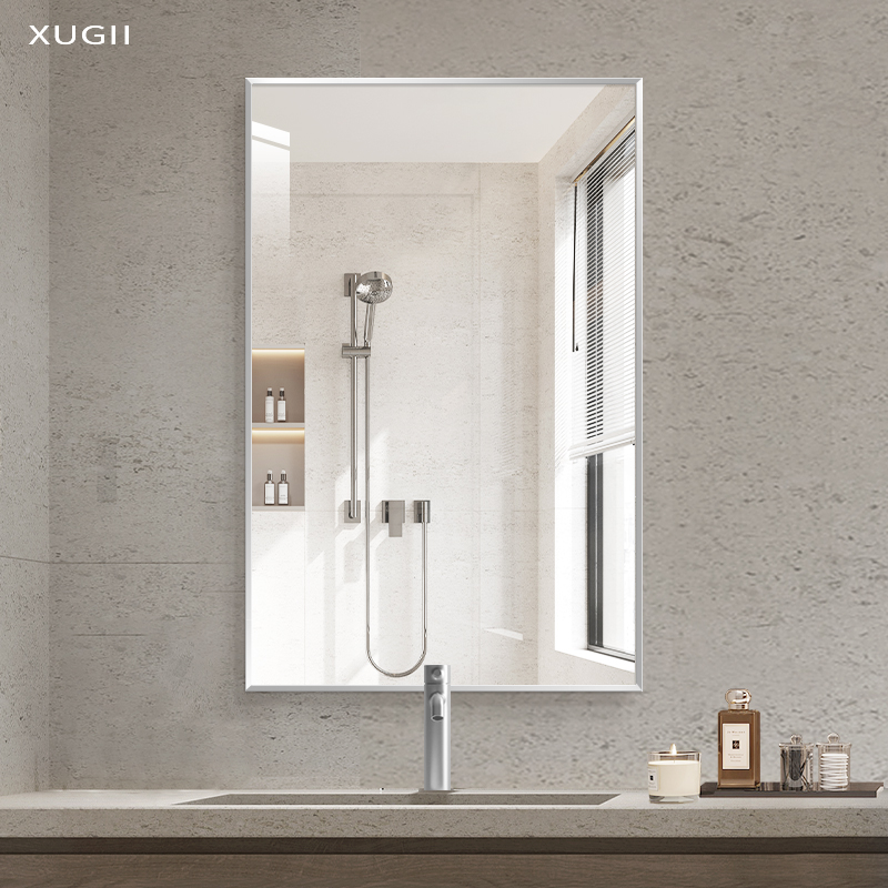 带框方形镜子竖挂卫生间化妆壁挂式贴墙浴室镜洗脸盆洗漱台梳妆镜