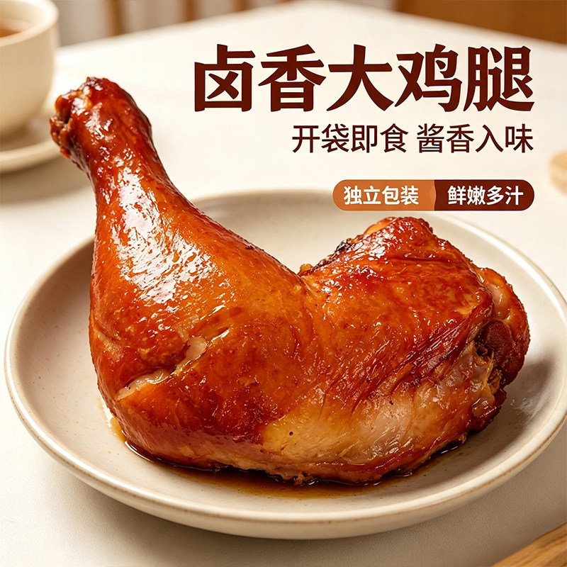 黑子卤香大鸡腿即食独立装鲜嫩