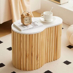 原木实木小茶几沙发旁边几客厅落地摆件装饰品民宿阳台休闲区布置