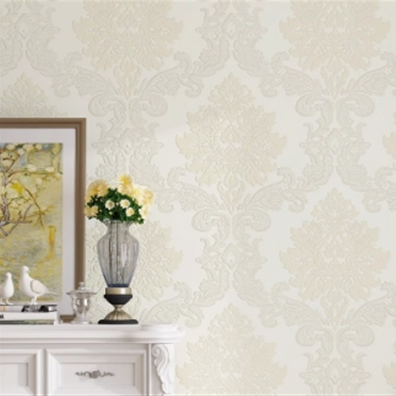 法式轻奢a欧式无缝墙布现代简约卧室客厅电视背景全屋高端提花壁