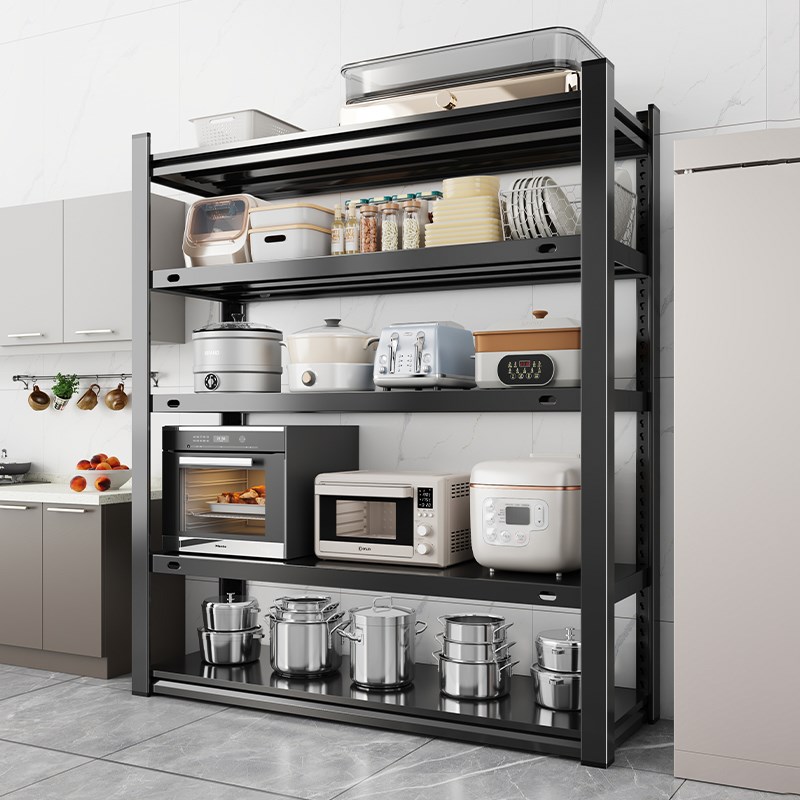 厨房置物架落地多层微波炉多功能收纳架子家用烤箱锅X架储物架货