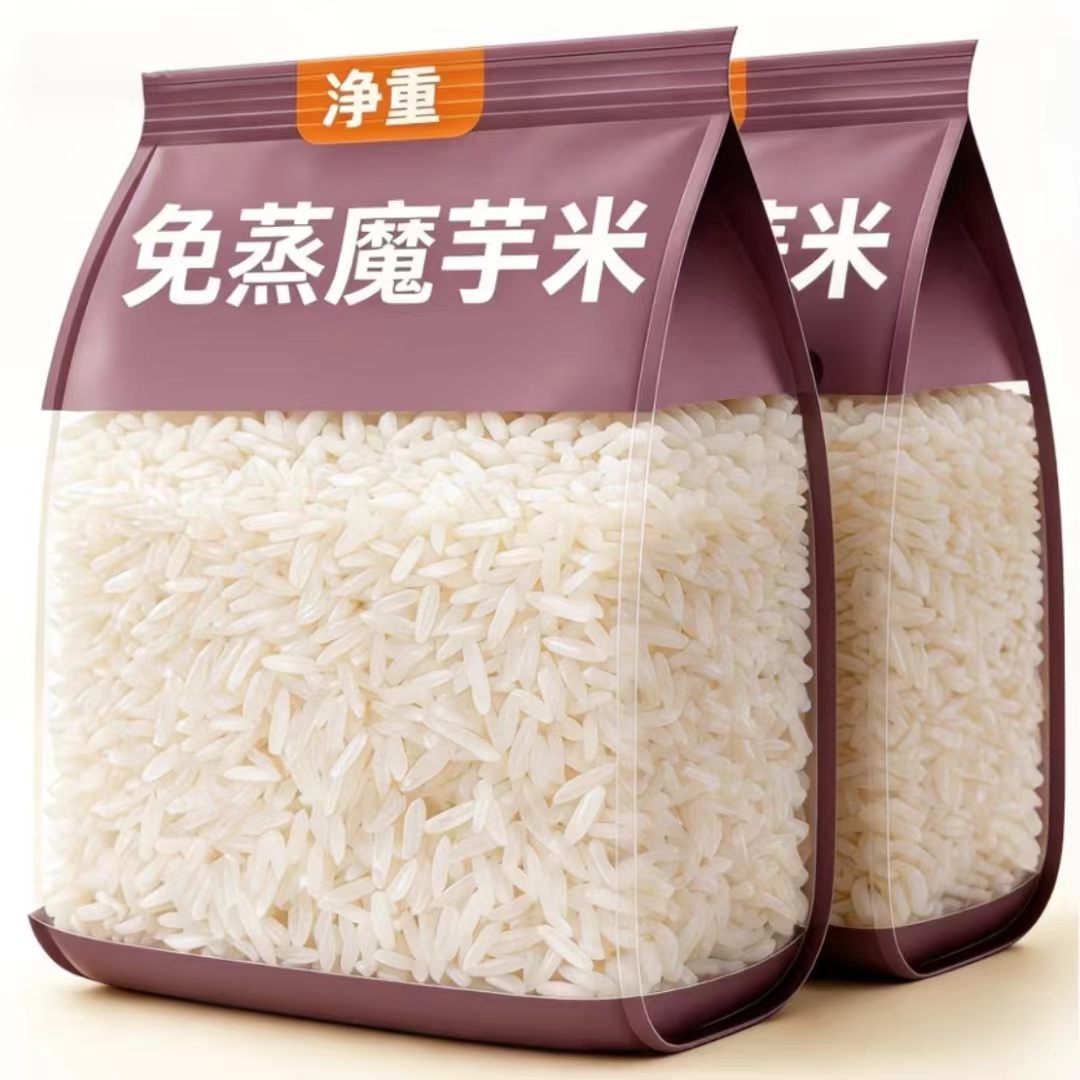 特价10袋装】魔芋米0脂肪即食米饭免煮低热量魔芋面低卡代餐主食