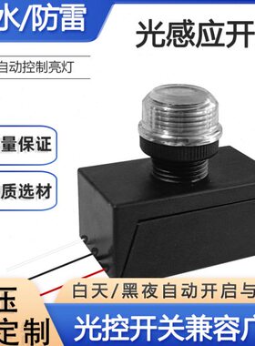 光控感应开关220V户外明装智能光感器天黑自动亮AS-11路灯光控开