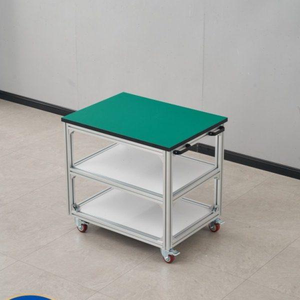 ll工业铝型材防静电台带轮可移动手推车铝合金框架检验打包桌,商业/办公家具,线棒货架/工作台,淘宝优惠券,粉丝福利购,淘宝优惠卷