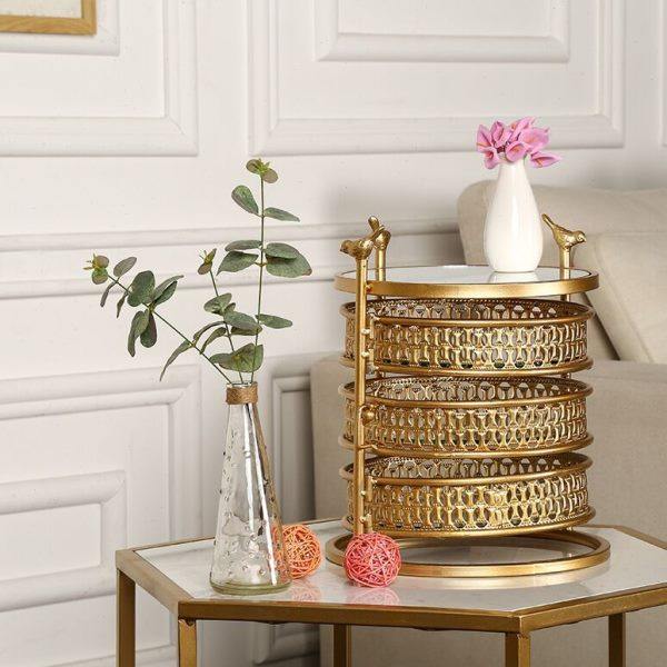 铁艺提篮制品酒店摆件客厅家用茶点托盘轻奢首饰盒镜面装饰摆件,家居饰品,壁饰,淘宝优惠券,粉丝福利购,淘宝优惠卷