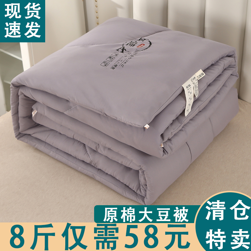 大豆纤维被子冬被棉被芯加厚保暖春秋被双人学生宿舍单人被褥8斤