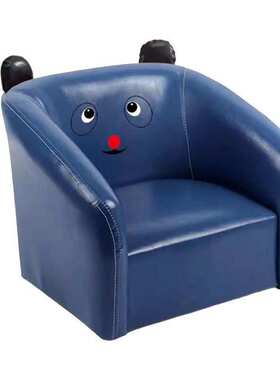 儿童沙发宝宝通用懒人沙发儿童座椅黄色油蜡儿童沙发三人木客厅