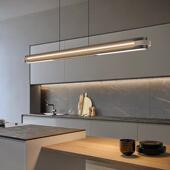 护眼餐设厅吊灯长条字创意现简约计吧台餐桌代饭厅极一简轻奢536