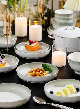 釉下彩碟套装家用碗家用Z1204025新款2高颜值碗筷陶瓷骨瓷碗餐具