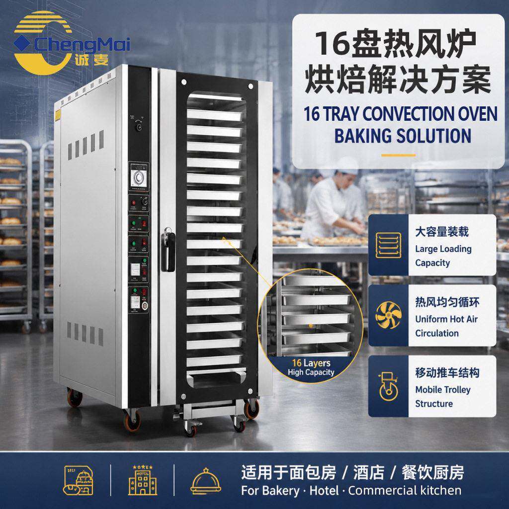 商用热风炉烤箱16盘推车式热风循环烤炉面包蛋糕糕点烘焙烘烤风炉