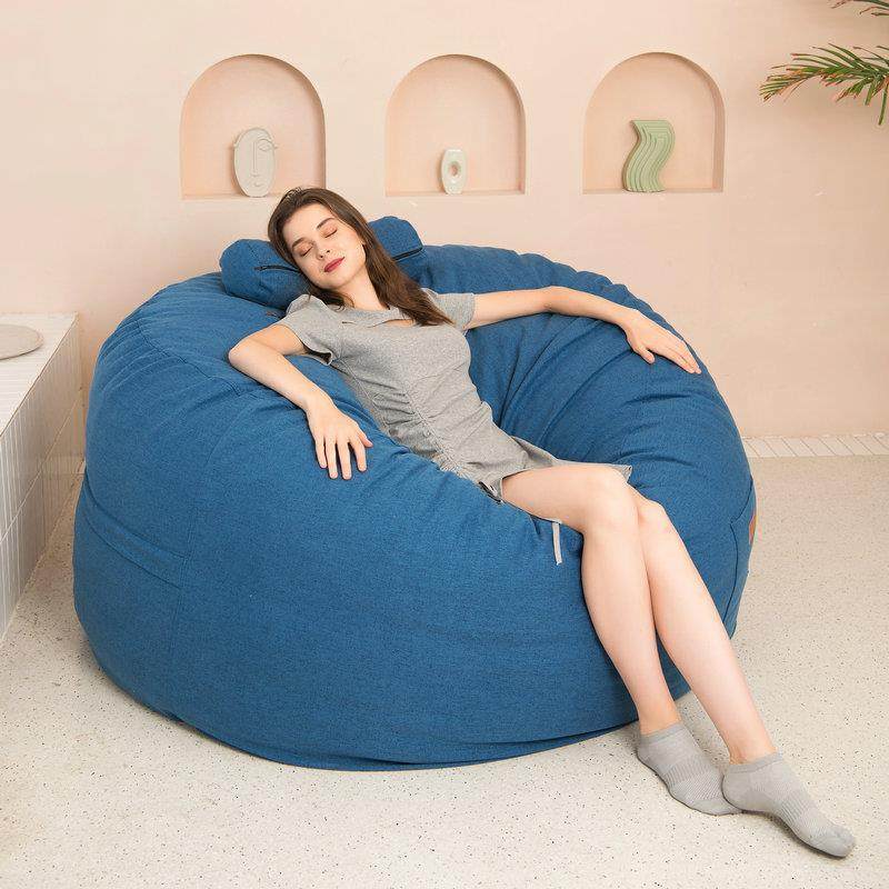 仿麻布客厅圆形沙发布艺懒人休闲布艺单人沙发椅样板房别墅家具,农用物资,其他肥料,淘宝优惠券,粉丝福利购,淘宝优惠卷