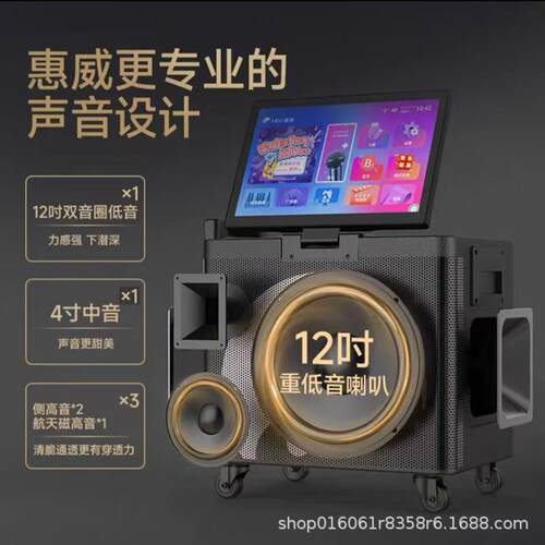 惠威视频音箱MS26高音质户外唱歌广场舞卡拉OK家庭直播立体声音响