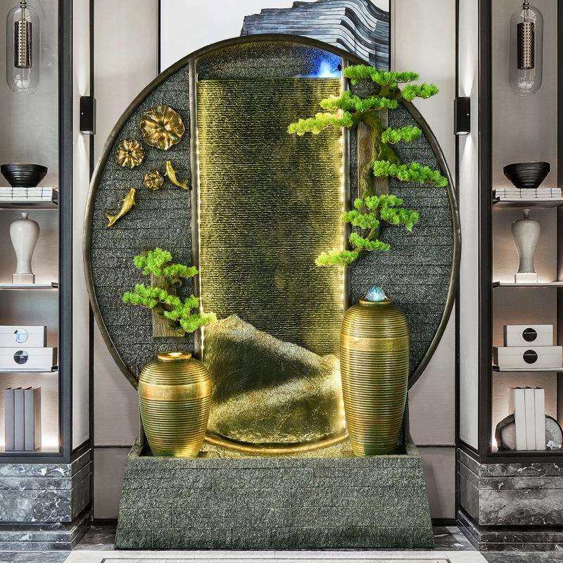 中式水车双面圆形水幕墙流水屏风办公室阳台庭院玄关大堂假山摆件,玩具/童车/益智/积木/模型,毛绒/玩偶/公仔/布艺类玩具,淘宝优惠券,粉丝福利购,淘宝优惠卷