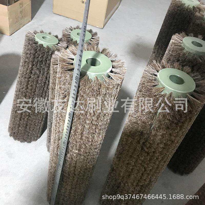 供应水果抛光用马尾毛刷辊 猪鬃毛刷防静电马毛毛刷辊清洁
