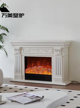 视法式轻奢壁仿火电柜客厅家真用装饰柜欧式壁炉架炉XUR电子取暖