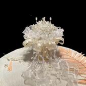 珍珠重工厂家直供婚手料捧花DY材手工宫廷I分奢礼华结婚礼物拍照