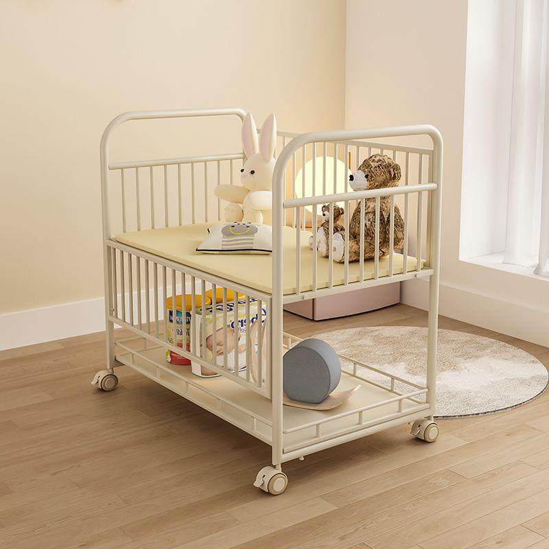 可移动铁艺婴儿床无甲醛环保新生儿宝宝床月子中心多功能拼接大床