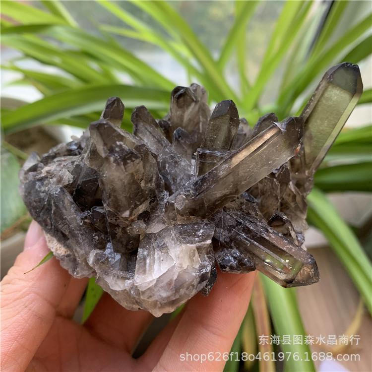 水晶原石茶水晶簇原石摆件居家办公水晶工艺品