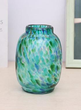 创意插花摆件创意纯手工吹制玻璃花瓶家居装饰品琉璃花瓶摆设
