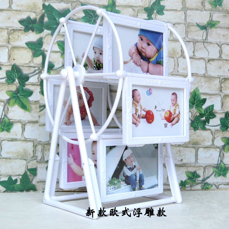 5寸摩天轮 相框摆台欧式风车儿童宝宝照片婚纱创意照片框旋转包邮