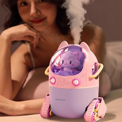 沃品加湿器HM12大雾量桌面卧室办公室容量大卡通造型小巧便携可爱