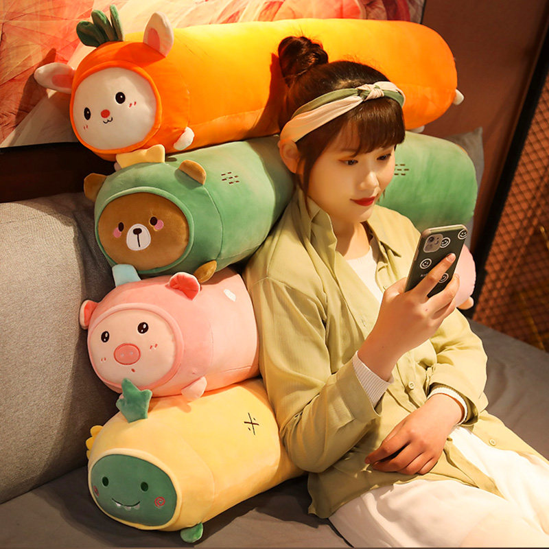 恐龙抱枕女生睡觉夹腿玩偶床上毛绒玩具可爱超软长条枕头生日礼物