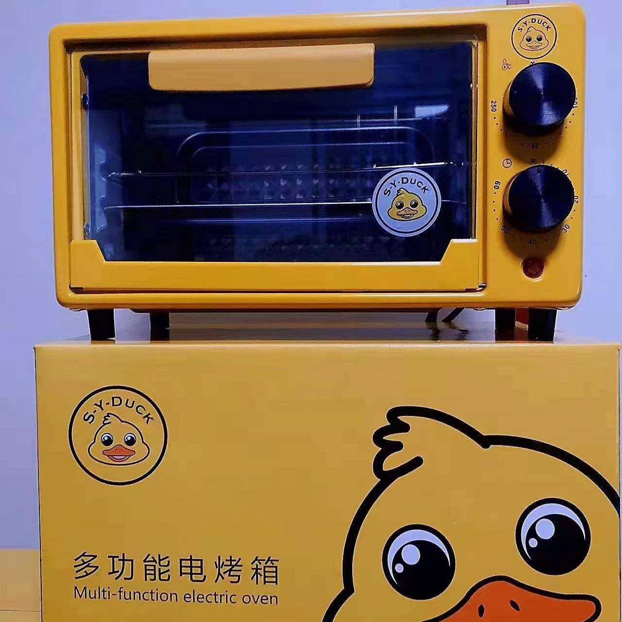 式12L小黄鸭烤箱电家用时多ZL-1202功能电烤炉大容量烘培箱便携定