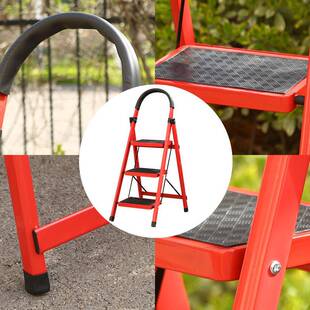 家梯家用铁踏子用折叠梯加厚人字梯内楼梯伸缩梯高登多功能室外便