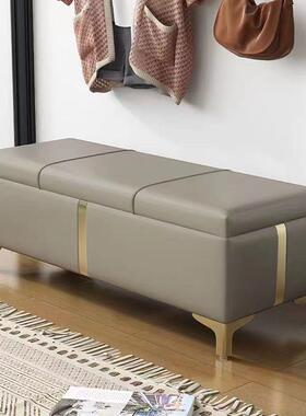 轻奢店换鞋凳门可物坐多功能储凳鞋柜服装试衣口间长条CBH收纳沙